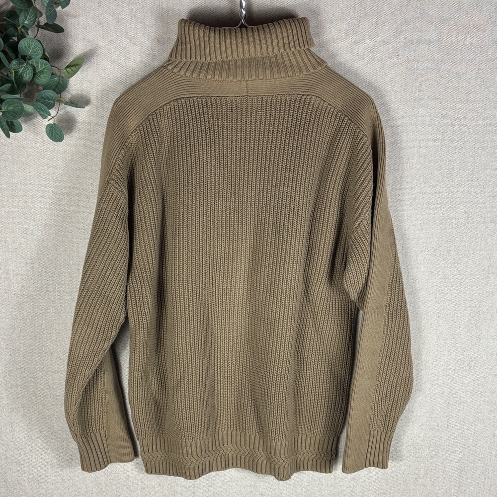 Topman > Brown Quarter Zip Turtleneck Sweater Small - Picture 10 of 10